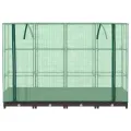 Jardinière surélevée avec housse aspect rotin 160x40x123 cm
