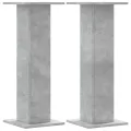 Supports pour plantes 2 pcs gris béton bois d'ingénierie