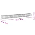 Panier gabion avec couvercle 700x100x50 cm fer galvanisé