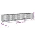 Panier gabion avec couvercle 550x100x100 cm fer galvanisé