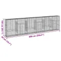 Panier gabion avec couvercle 600x50x150 cm fer galvanisé