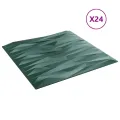 Panneaux muraux 24 pcs vert 50x50 cm XPS 6 m² pierre