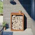 VidaXL Étagère à bois 60x40x80 cm acier résistant aux intempéries
