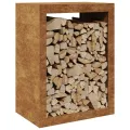 VidaXL Étagère à bois 60x40x80 cm acier résistant aux intempéries