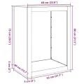 VidaXL Étagère à bois 60x40x80 cm acier résistant aux intempéries