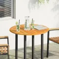 Dessus de table Ø80x2,2 cm rond bois massif d'acacia