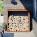 VidaXL Étagère à bois 100x40x100 cm acier résistant aux intempéries