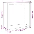 VidaXL Étagère à bois 100x40x100 cm acier résistant aux intempéries