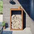 VidaXL Étagère à bois 60x40x100 cm acier résistant aux intempéries