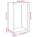 VidaXL Étagère à bois 60x40x100 cm acier résistant aux intempéries