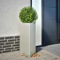 Jardinières 2 pcs triangulaire 40x40x75 cm acier inoxydable