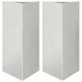 Jardinières 2 pcs triangulaire 40x40x75 cm acier inoxydable