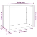Portant de bois de chauffage blanc 100x40x80 cm acier