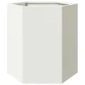 Jardinières 2 pcs blanc hexagone 46x40x45 cm acier