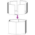 Jardinières 2 pcs blanc hexagone 46x40x45 cm acier