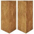 Jardinières 2 pcs triangulaire acier résistant aux intempéries