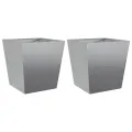 Jardinières 2 pcs 40x40x40 cm acier galvanisé