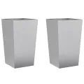 Jardinières 2 pcs 45x45x75 cm acier galvanisé