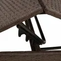 Chaises longues avec coussins lot de 2 marron résine tressée