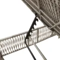 Chaises longues avec coussins lot de 2 gris résine tressée