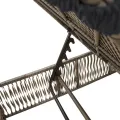 Chaises longues avec coussins lot de 2 gris résine tressée