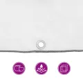 Bâche transparente avec œillets 10x10 m polyéthylène