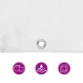Bâche transparente avec œillets 1x10 m PVC