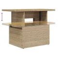 Salon de jardin avec coussins 8 pcs beige résine tressée