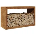 VidaXL Étagère à bois 100x40x60 cm acier résistant aux intempéries