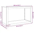 Portant de bois de chauffage blanc 100x40x60 cm acier
