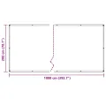 Bâche transparente avec œillets 2x10 m polyéthylène