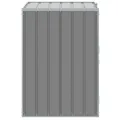 Rangement à roulettes pour poubelles pour bac unique gris acier
