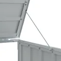 Rangement à roulettes pour poubelles pour bac unique gris acier
