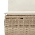Salon de jardin avec coussins 5 pcs beige résine tressée