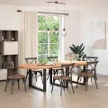 Dessus de table 280x120x4 cm bois de chêne massif ovale