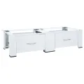 Double socle pour machine à laver avec tiroirs blanc
