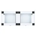 Double socle pour machine à laver avec tiroirs blanc