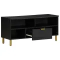 Meuble TV noir 100x33x46 cm bois d'ingénierie