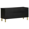 Meuble TV noir 100x33x46 cm bois d'ingénierie