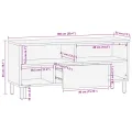 Meuble TV noir 100x33x46 cm bois d'ingénierie