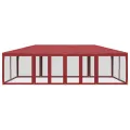Tente de fête avec 12parois latérales en maille rouge 8x4m PEHD