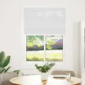 Store plissé blanc 85x150 cm largeur du tissu 84,4 cm polyester