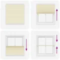 Store plissé crème 115x100cm largeur du tissu 114,4cm polyester