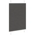 Store plissé noir 95x100 cm largeur du tissu 94,4 cm polyester