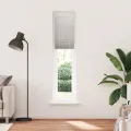Store plissé gris clair 45x200 cm largeur du tissu 44,4 cm