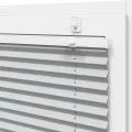 Store plissé gris clair 45x200 cm largeur du tissu 44,4 cm