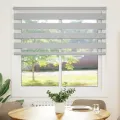 Store zèbre gris clair largeur du tissu 145,9 cm polyester