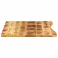Dessus de bureau avec courbe 100x80x2,5 cm manguier massif brut