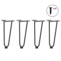 Pieds de table en forme d'épingle à cheveux 4 pcs anthracite