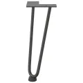 Pieds de table en forme d'épingle à cheveux 4 pcs anthracite
